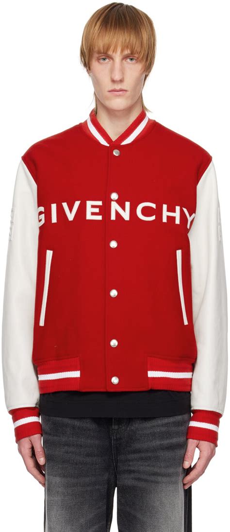 givenchy black leather red jacket neiman|Givenchy jacket.